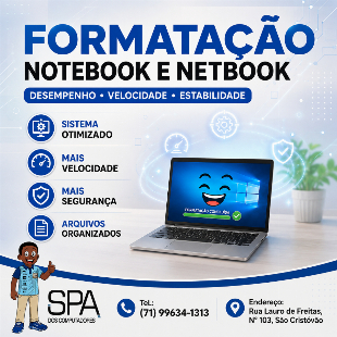 Formatação de Notebook e Netbook em Salvador e Região