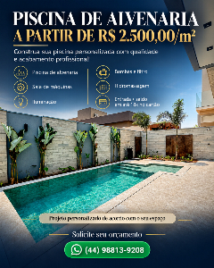 PROJETO DE PISCINA EM ALVENARIA