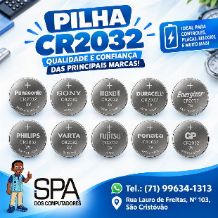 Pilha CR2032 em Salvador e Região