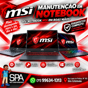 Imagem do anuncio Assistência Técnica, Conserto e Manutenção em Notebook e Netbook Msi em Salvador e região