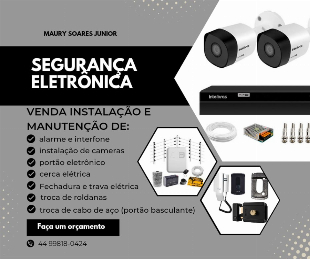 Venda instalação e manutenção  de portão eletrônico,câmeras,alarme,cerca elétrica,interfone trava e fechadura eletrica