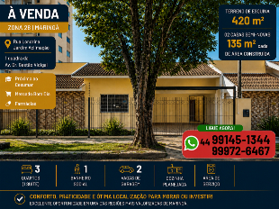 VENDE-SE DUAS CASAS – ZONA 28 | MARINGÁ | (44) 99145-1344
