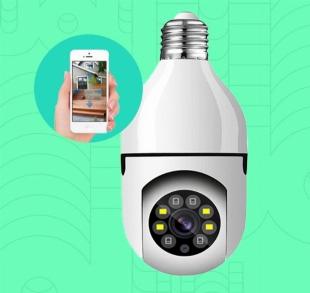Camera Ip 360 Giratoria Wifi Lampada Segurança  interna Hd