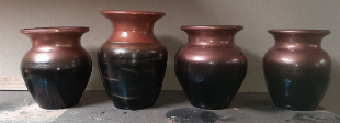 Vasos decorativos feitos e pintados a mão