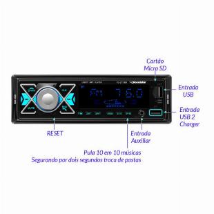 Auto Rádio Roadstar Bluetooth - Rs2714Br Plus