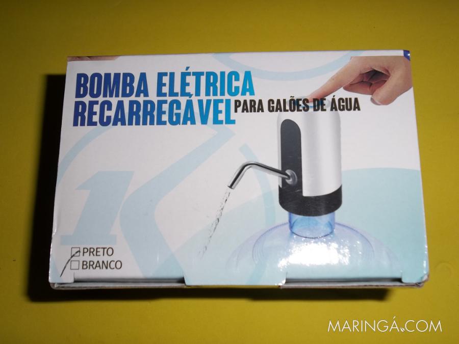 Bomba elétrica recarregável para galão de água de R$70,00 por R$54,00
