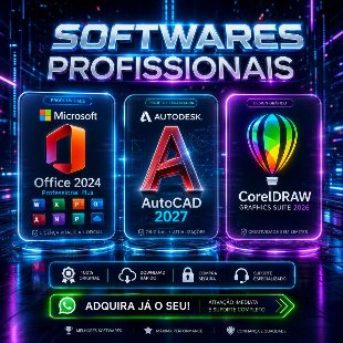 AutoCAD, office, lumion, Revit, Corel draw, Promob entre outros