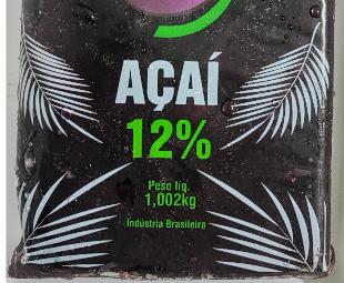 Polpa de Açaí Puro Médio 12% Direto do Pará