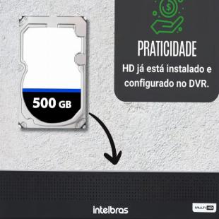 Câmeras Intelbras kit com 4 unidades já instalado.