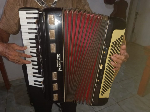 Sanfona (Acordeon) Super Frascatti 120 Baixos Preta – Ótimo Estado