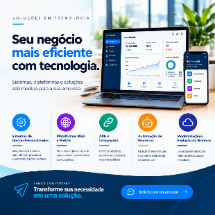 Imagem do anuncio Desenvolvimento de Sistemas e Plataformas Web Sob Medida | APIs, Automação e Integrações