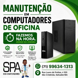Manutenção em Computadores de Oficina em Salvador e região