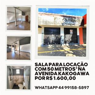 Sala para Locação - 50 m² na Av. Kakogawa, Maringá!