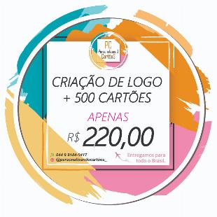 LOGO + ARTE + 500 CARTÕES DE VISITA