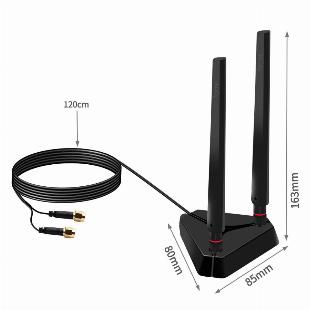 Antena WiFi FENVI 2.40GHz-5GHz com Base Estendida Conector SMA