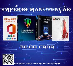 Vendo programa AutoCAD office lumion Revit Corel draw Promob entre outros