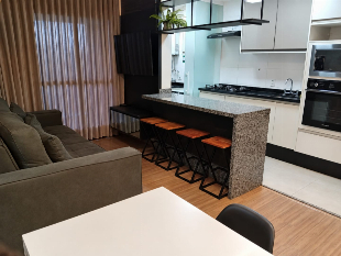 Studio mobiliado no Connect Studios: conforto, praticidade e lazer completo!