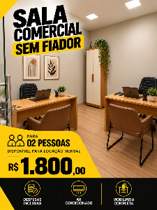Imagem do anuncio Sala Comercial (sem fiador e despesas inclusas)