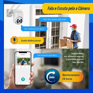 Kit câmera de segurança, instalado, novo na caixa .