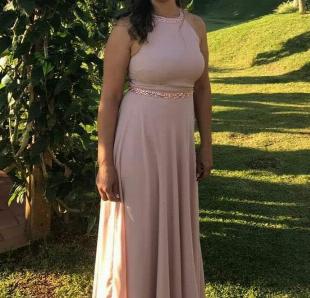 VESTIDO EM VOAL FORRADO