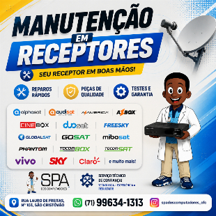 Manutenção e atualização em receptores Atomics em Salvador Ba