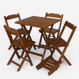Conjunto de mesa e 4 cadeiras