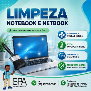 Limpeza de Notebook em Netbook em Salvador e região