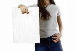 Sacola Personalizada Plastica  Boca Palhaço e alça camiseta