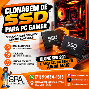 Imagem do anuncio Clonagem de Ssd para Pc Gamer em Salvador e Região