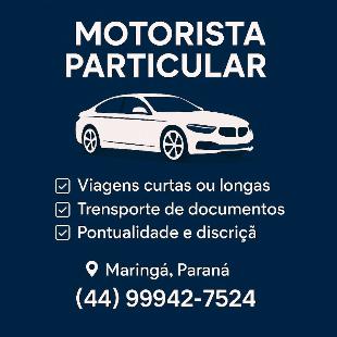 Motorista Particular – Maringá e Região