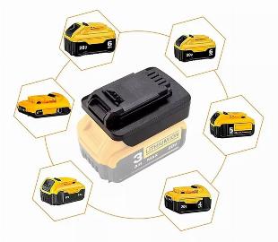 Adaptador de Bateria Dewalt P/ Ferramentas Stanley / Black & Decker / Porter Cable 18-20V