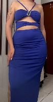 Vestido Poliamida c/ fenda