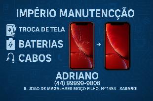 Telas e baterias para celular - Aceito cartão