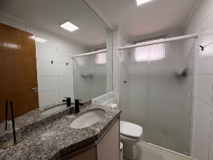 Apartamento Mobiliado para Locação com Suíte, Escritório, Sacada e Garagem Coberta
