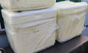 Caixa Térmica de Isopor 37 Litros Amarela