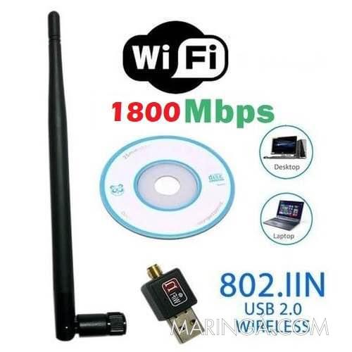 Antena Adaptador Wifi 1800mbps USB