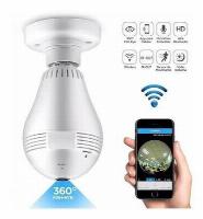 Câmera IP Lâmpada Espiã Visão 360º wifi 1080p Full hd 2mp