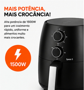 Fritadeira Air Fryer Elgin Space 5 AFC50 5L 110V Sem Óleo 5 Litros Grande Potência Alta Crocante Rápida