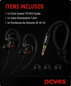 Fone de Ouvido Gamer PCYes Opala Headset Gamer RGB com Microfone Som Estéreo PC