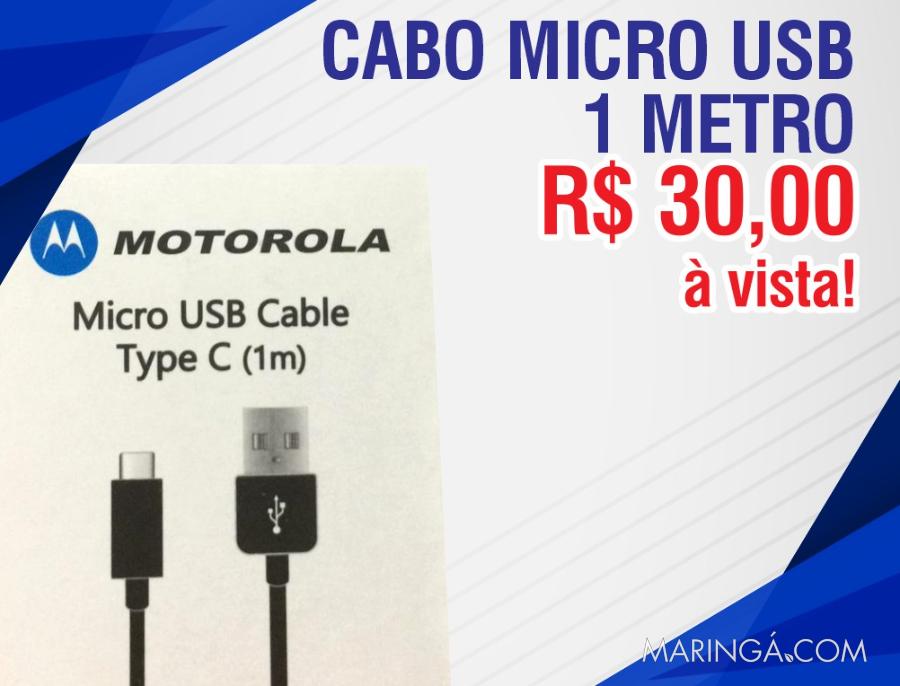 Cabo Micro Usb 1 Metro Motorola na Caixa Lacrado