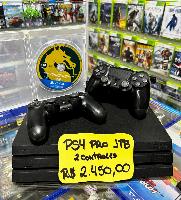 PlayStation 4 PRO 1TB 4K C/ 2 Controles e 1 Jogo Seminovo Conservado