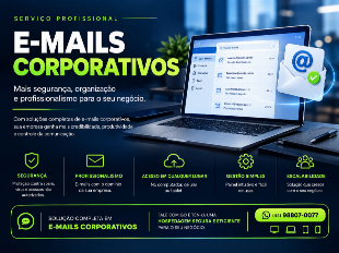 Imagem do anuncio E-mails Corporativos: Mais Segurança, Credibilidade e Profissionalismo para sua Empresa