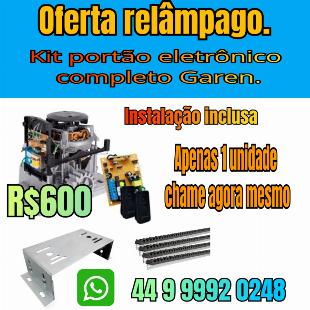 Portão eletrônico deslizante Garen -  kit completo - oferta relâmpago - kit único.