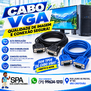 Cabo VGA para Computador em Salvador e Região