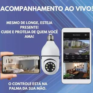 Kit 2 Câmeras de Segurança Lâmpada 360 Wifi Ip