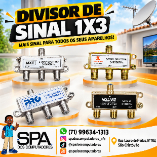 Imagem do anuncio Divisor de Sinal 1x3 em Salvador e Região