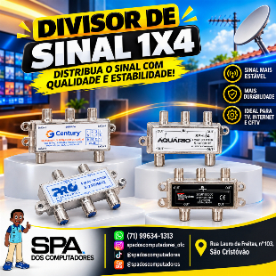 Imagem do anuncio Divisor de Sinal 1x4 em Salvador e Região