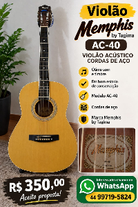 Vendo violão Menphis By Tagima AC40