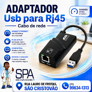 Adaptador Usb para Rj45 em Salvador e Região