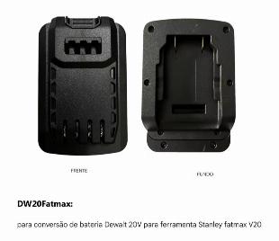 Adaptador de Bateria Dewalt DCB200 18-20-54-60V P/ Ferramenta Stanley FatMax 20V